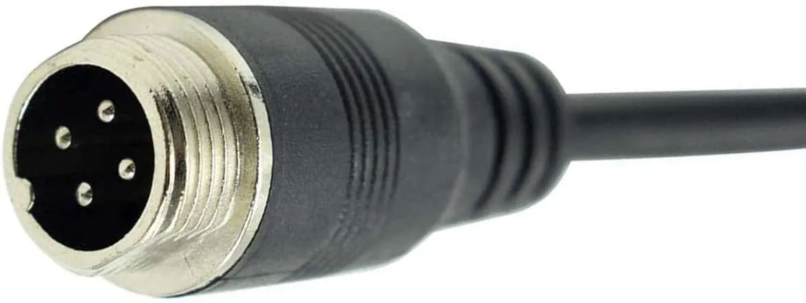 10FT/3M 4-Pin Aviation Video Extension Cable for CCTV Rearview Cameras and Vehicle Backup Monitors - Waterproof and Shockproof