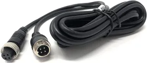 10FT/3M 4-Pin Aviation Video Extension Cable for CCTV Rearview Cameras and Vehicle Backup Monitors - Waterproof and Shockproof