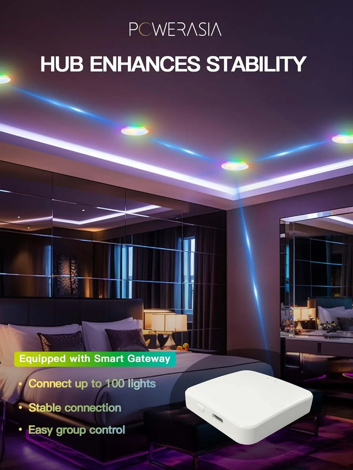 12 Pack 4 Inch Smart LED Recessed Lighting with RGB Back Light, 9W 850LM Smart LED Recessed Lights with Junction Box, 2700K-6000K Color Changing Work with Google Assistant/Siri, Hub INCL