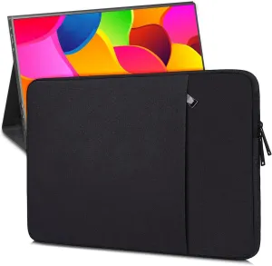 15.6 Inch Portable Monitor Case Sleeve,Protective Carrying Bag for MNN KYY VILVA InnoView ZSCMALLS QQH FANGOR HONGO cocopar,16.1" Portable Computer Laptop External Display Bag(Black)