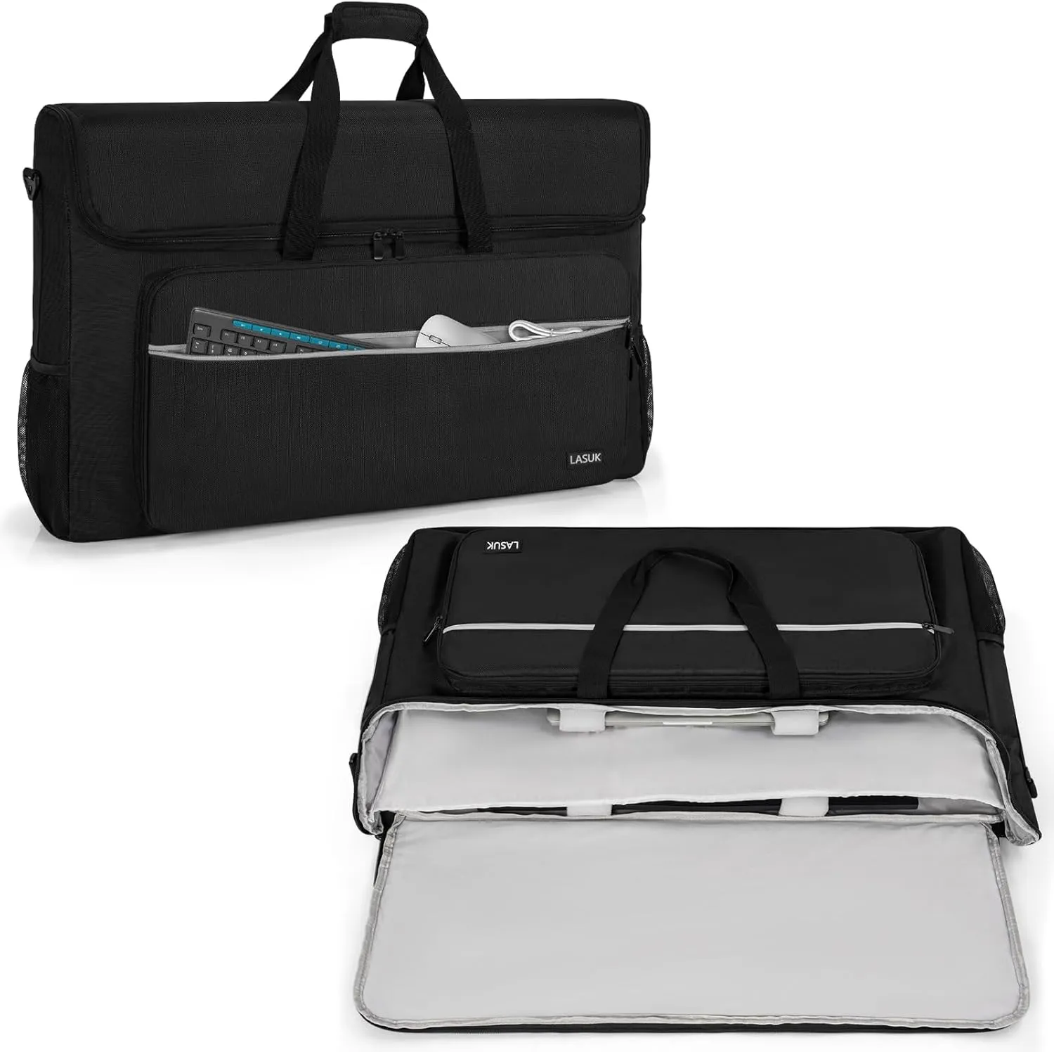 27-32" Monitor Transport Carrying Case(up to 2), Going Out Tote Bag Transporting LCD Screens, Monitors and TVs, for Travel, Work