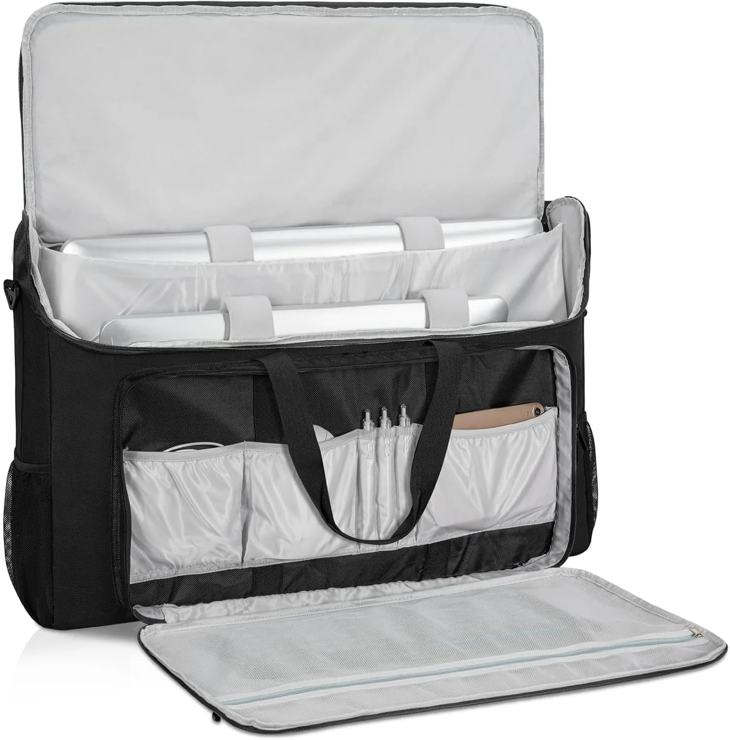 27-32" Monitor Transport Carrying Case(up to 2), Going Out Tote Bag Transporting LCD Screens, Monitors and TVs, for Travel, Work