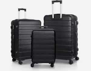 3-Piece Expandable Luggage Set with Wheels, 21", 26", 30" Suitcases