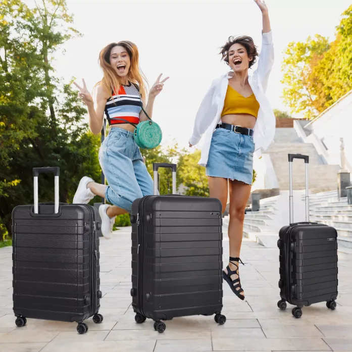 3-Piece Expandable Luggage Set with Wheels, 21", 26", 30" Suitcases