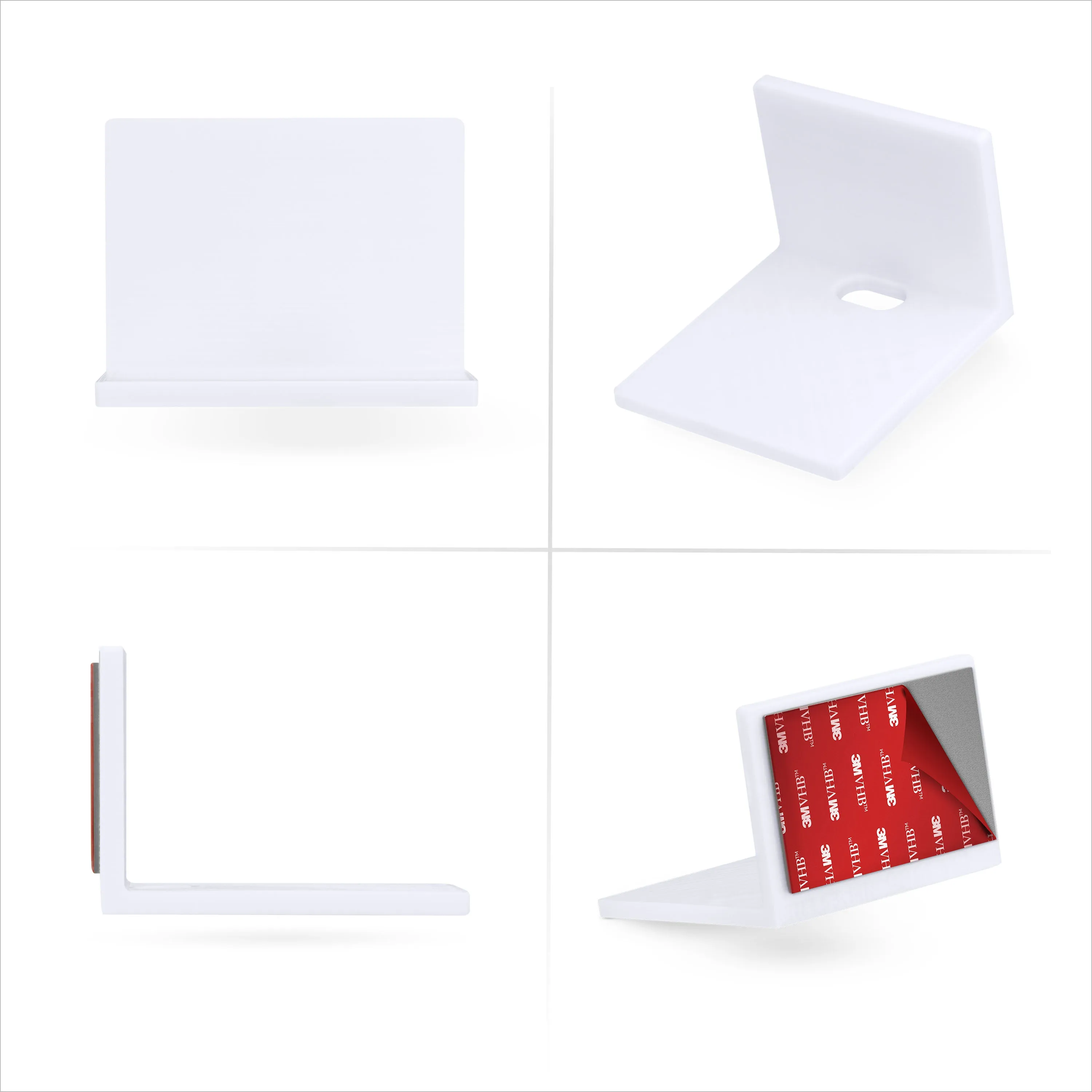 3.5 Small Floating Shelf Speaker & Camera Stand, Self Adhesive, No Screws Wall Mount For Cameras Baby Monitors Webcams