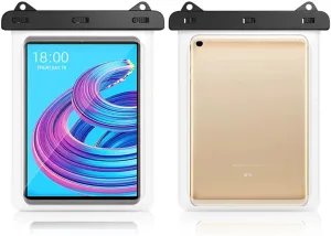 9.7-11 Inch Waterproof Tablet Case Bag Pouch Cover for Samsung Galaxy Tab S9 Fe, S9 S8 S7 S6, S6 Lite 10.4 S7 11 A8 10.5 A7 10.4, iPad 10th 9th 8th Generation, iPad Air Pro, Fire HD 10 (White)