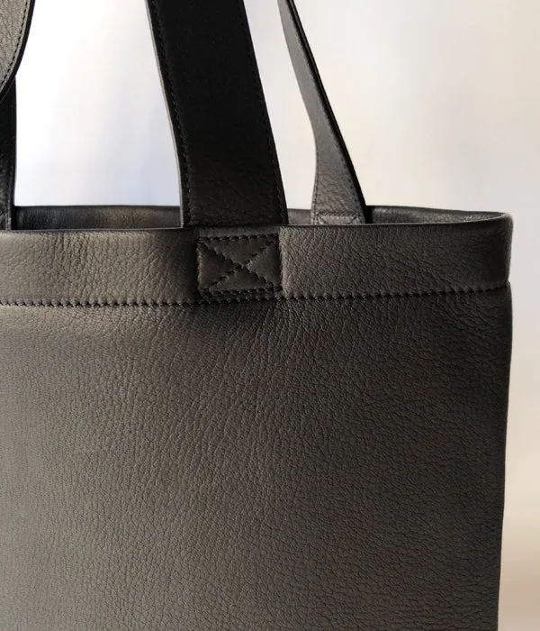 Aeta/DEER DOUBLE FACED TOTE L(BLACK)