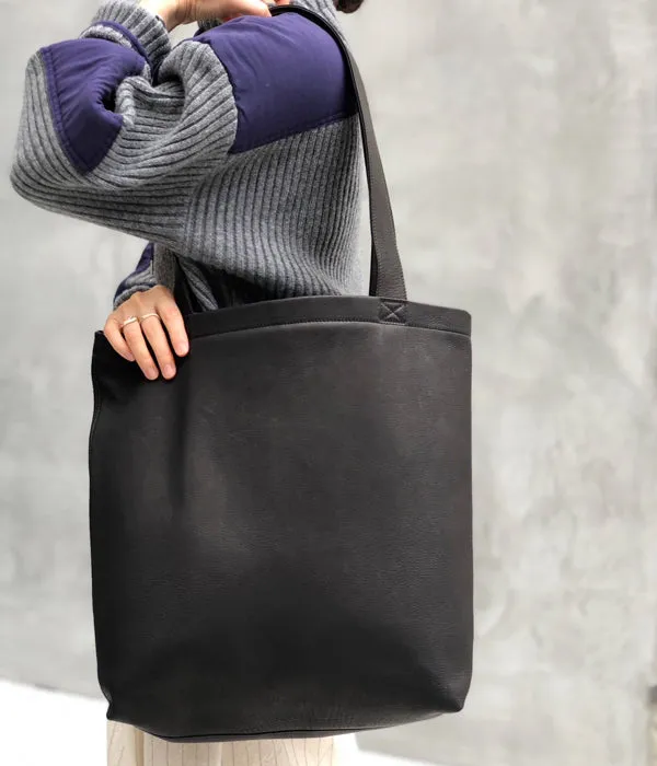 Aeta/DEER DOUBLE FACED TOTE L(BLACK)