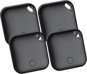 Air Tracker, Bluetooth Tracker Tag-4 Pack, Compatible with Apple Find My (iOS Only), Key, Luggage, Suitcase and Pet Item Finder, 90dB Beeping, IP67 Waterproof, Replaceable Battery, Worldwide Tracking.