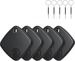 Air Tracker Tag, Key Finder Works with Find My App (iOS Only), Bluetooth Tracker Tag for Bags, Luggages, Suitcases, Wallets, Loud Beep, Worldwide Tracking, Replaceable Battery, 5 Pack