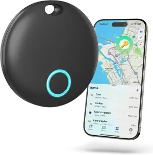 Air Tracker Tags GPS Tracker, Key Finder Bluetooth Luggage Tracker with Keychain, Works with Apple Find My (iOS Only), Item Locator for Key, Wallet, Suitcase, Bags, IP67 Waterproof, Battery Include