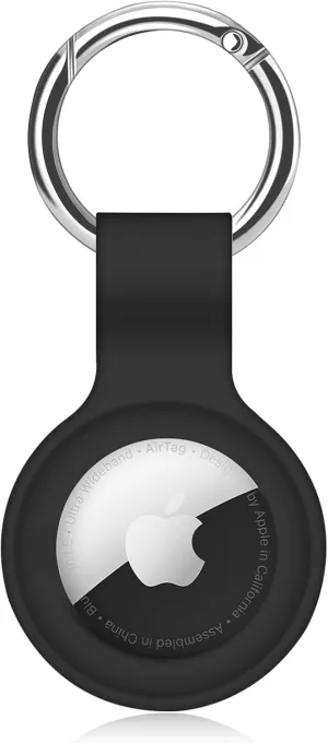 Airtag Holder, Ultra Light Silicone Case for Airtags, Protective Cover Compatible with AirTag GPS Item Finders with Anti-Lost Keychain for Bags, Keys, Dog Cat Collar, Luggage