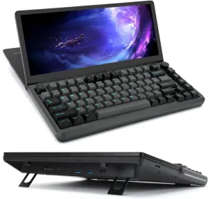 Alecewey K3 Mechanical Gaming Keyboard with Touchscreen, 82 Keys RGB Backlight Keyboard with Screen,13 10-Point 75Foldable Touchscreen Plug and Play for Windows Mac Android