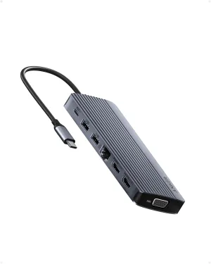 Anker Laptop Docking Station, 14 in 1 USB C Hub, Triple Display with 2 x 4K HDMI, 1080p VGA, 100W Power Delivery, 5Gbps USB-A/C Data Ports for MacBook, Dell XPS and More