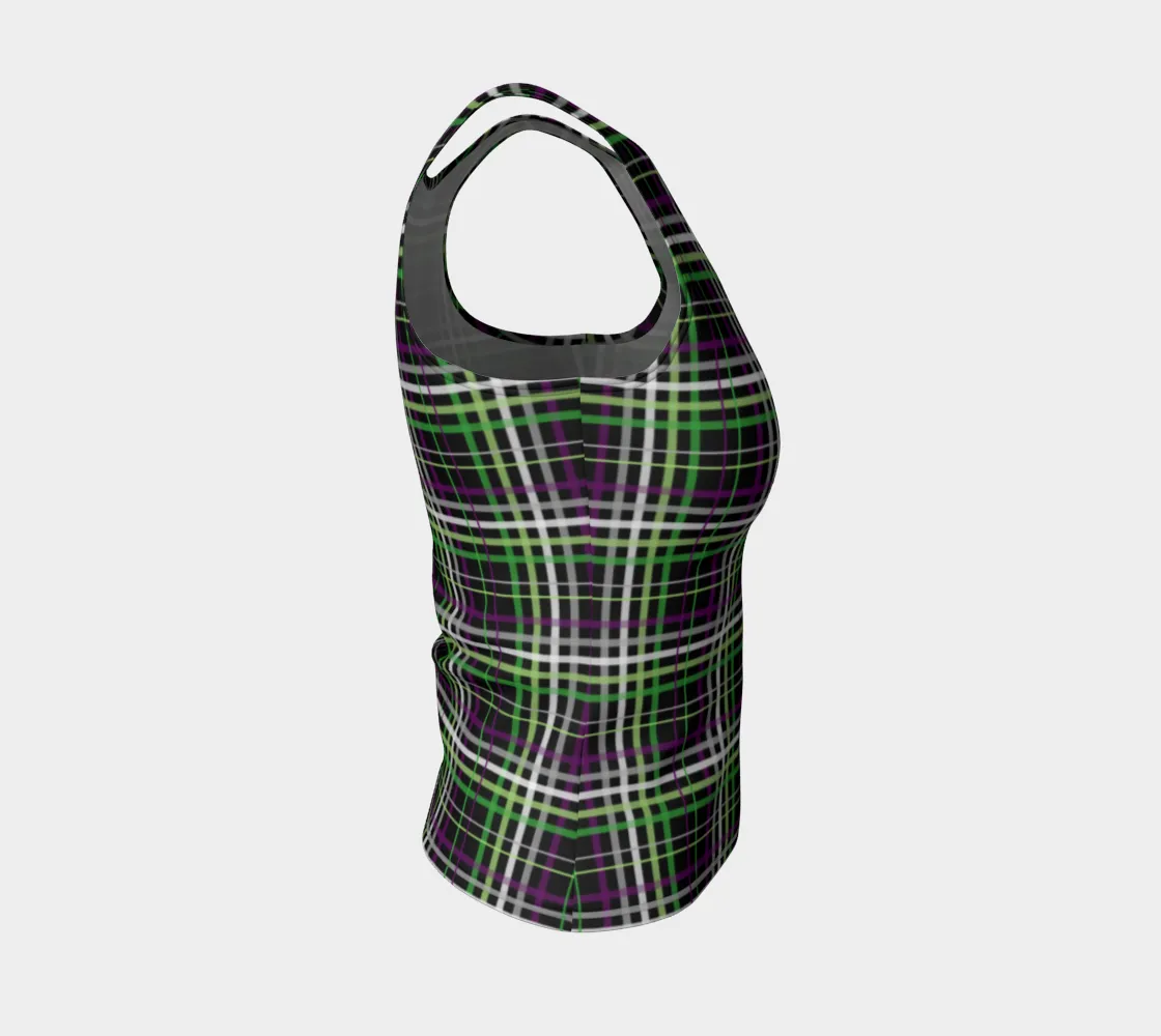 Aroace - V6 Plaid Fitted Tank (Long)