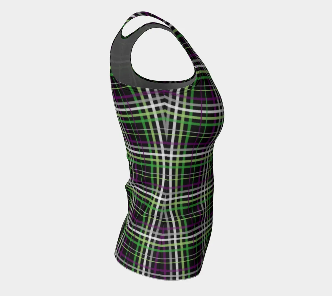 Aroace - V6 Plaid Fitted Tank (Long)