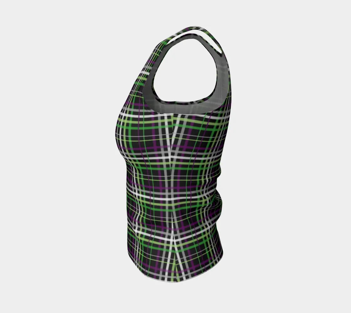 Aroace - V6 Plaid Fitted Tank (Long)