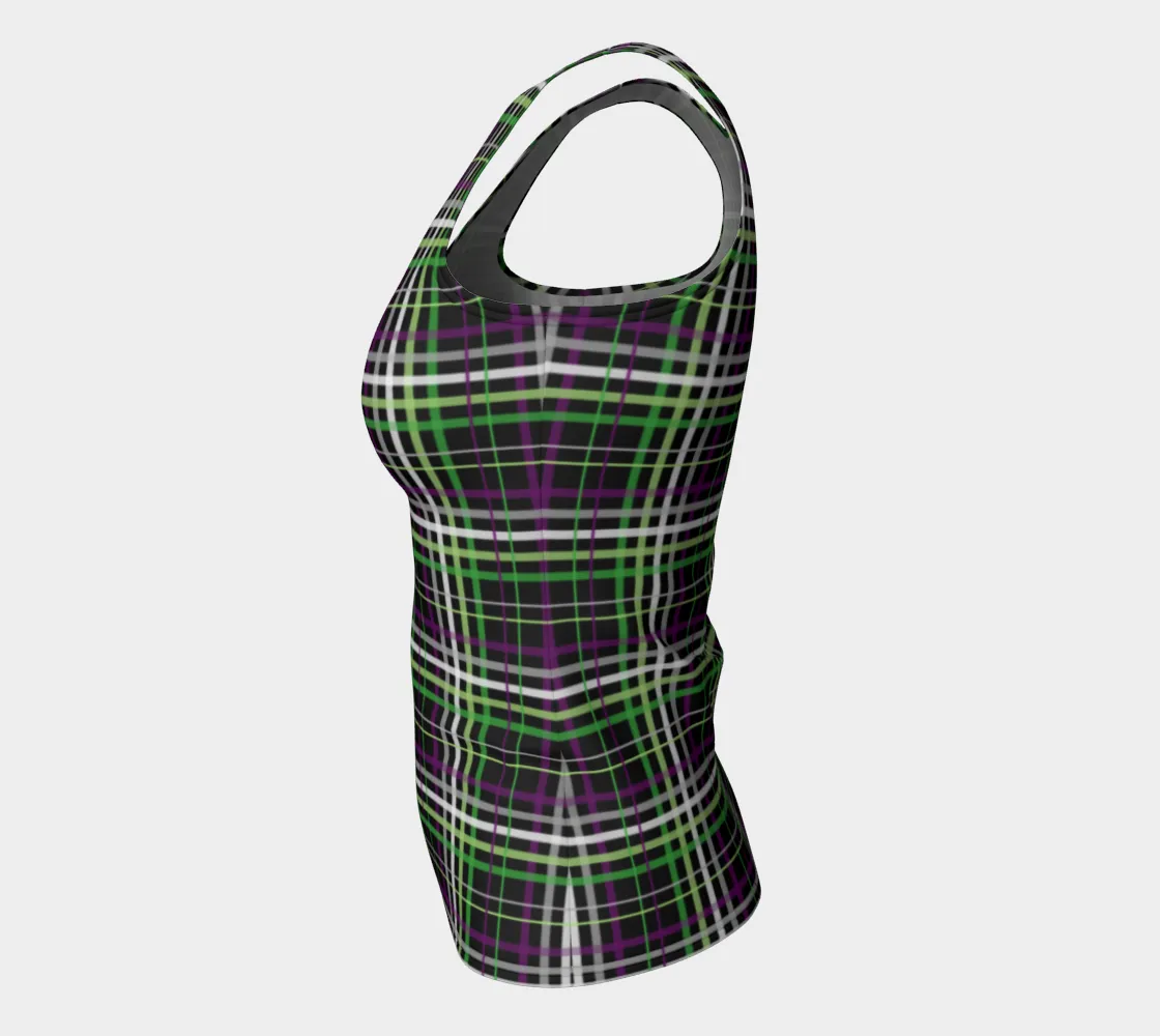 Aroace - V6 Plaid Fitted Tank (Long)