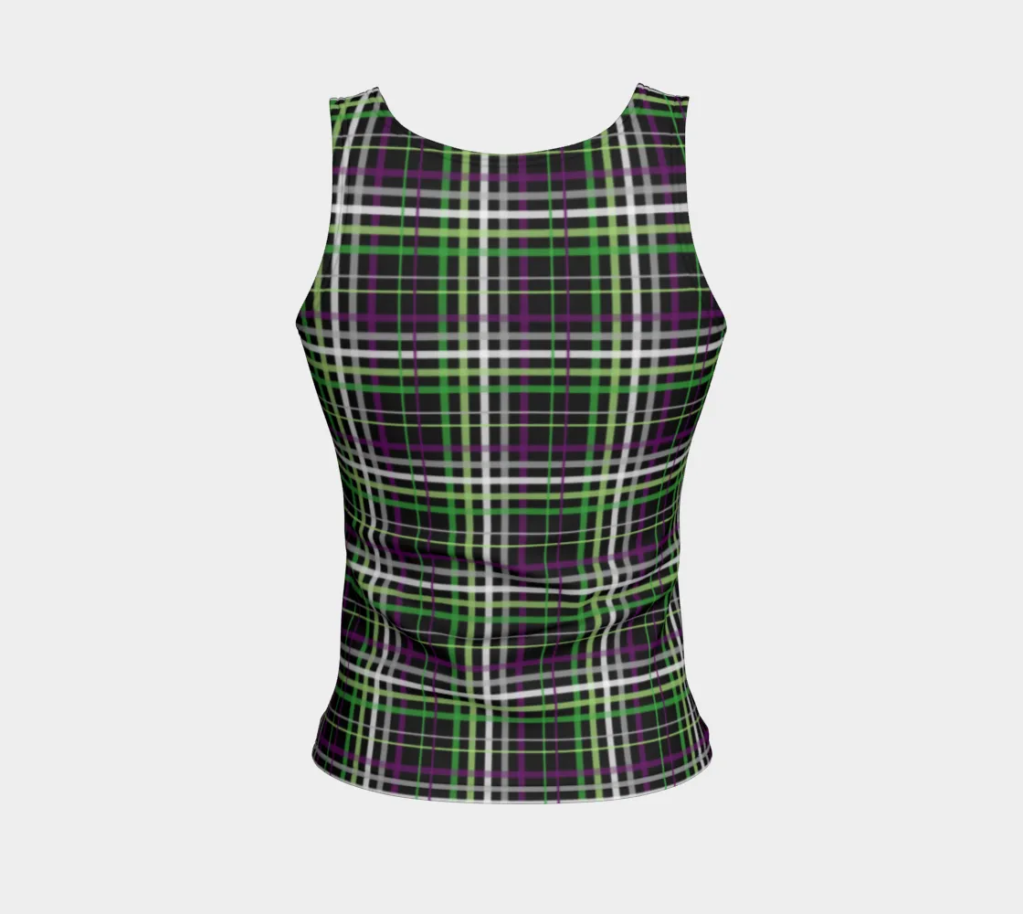 Aroace - V6 Plaid Fitted Tank (Long)
