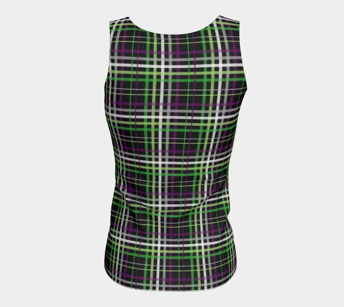 Aroace - V6 Plaid Fitted Tank (Long)
