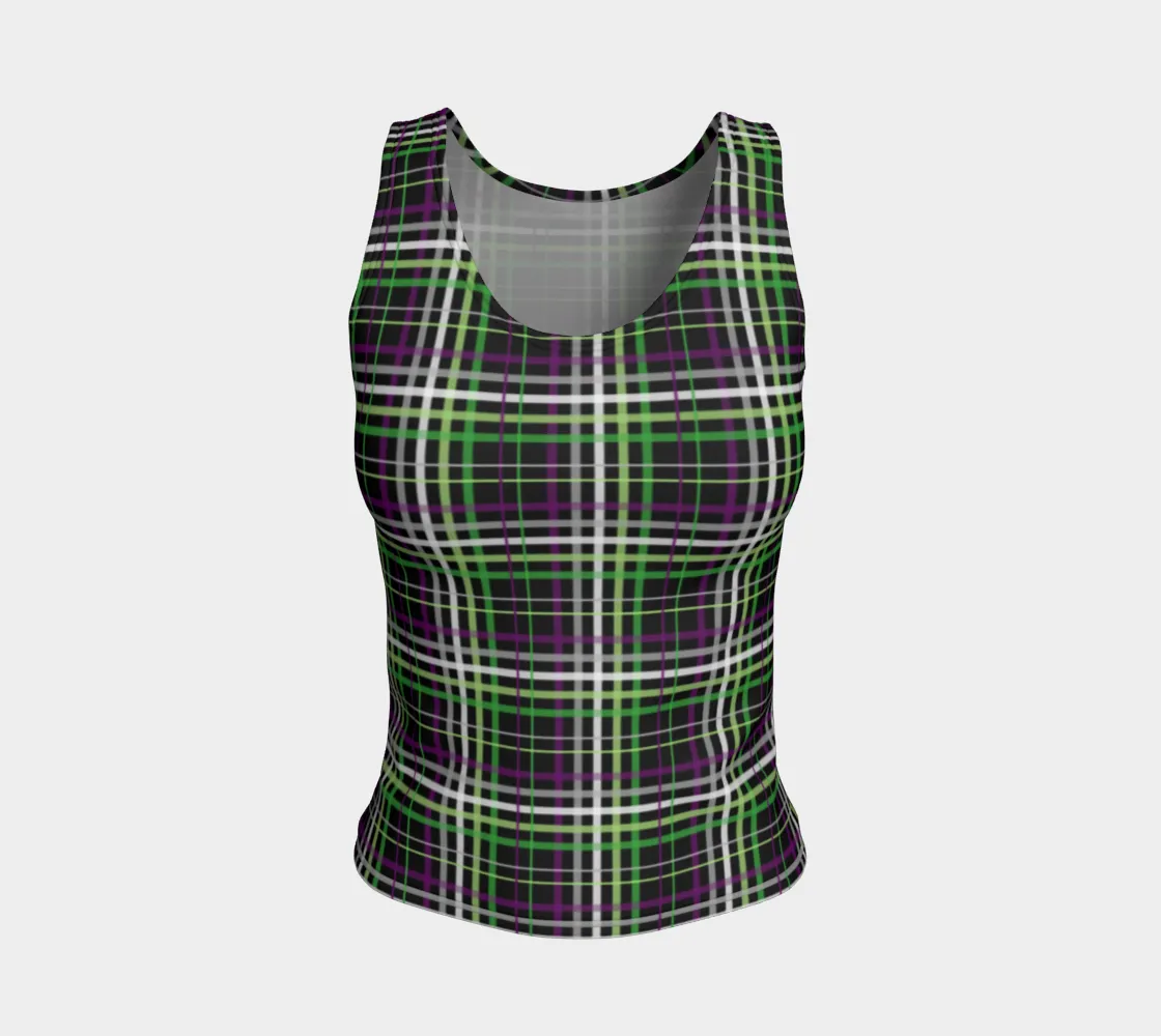 Aroace - V6 Plaid Fitted Tank (Long)