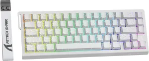 ATTACK SHARK X68 HE 8000Hz Rapid Trigger Keyboard, 0.01mm RT Accuracy Wired Gaming Keyboard with Magnetic Switch, Adjustable Actuation, Rapid Trigger, Snap Tap, RGB Lighting for PC/Mac, White Contours