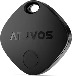 ATUVOS Air Tag-1 Pack, Bluetooth Luggage Tracker Works with Apple Find My APP (iOS Only, Not for Android), Keys Finder and Item Locator for Luggage, Backpack, Suitcases, Replaceable Battery (Black)