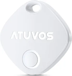 ATUVOS Air Tag-1 Pack, Bluetooth Luggage Tracker Works with Apple Find My APP (iOS Only, Not for Android), Keys Finder and Item Locator for Luggage, Backpack, Suitcases, Replaceable Battery (White)
