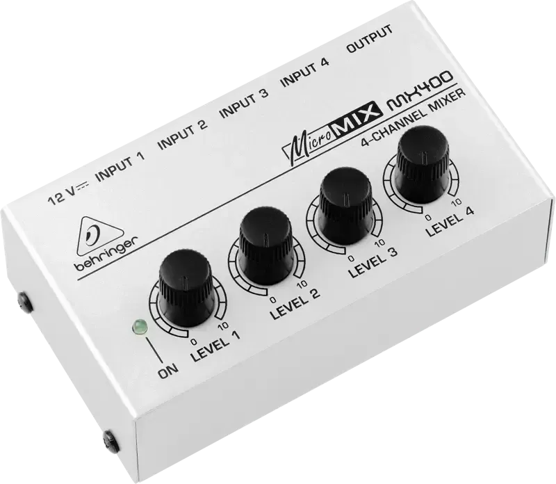 Behringer Micromix MX400 Ultra Low Noise 4 Channel Mono Line Mixer