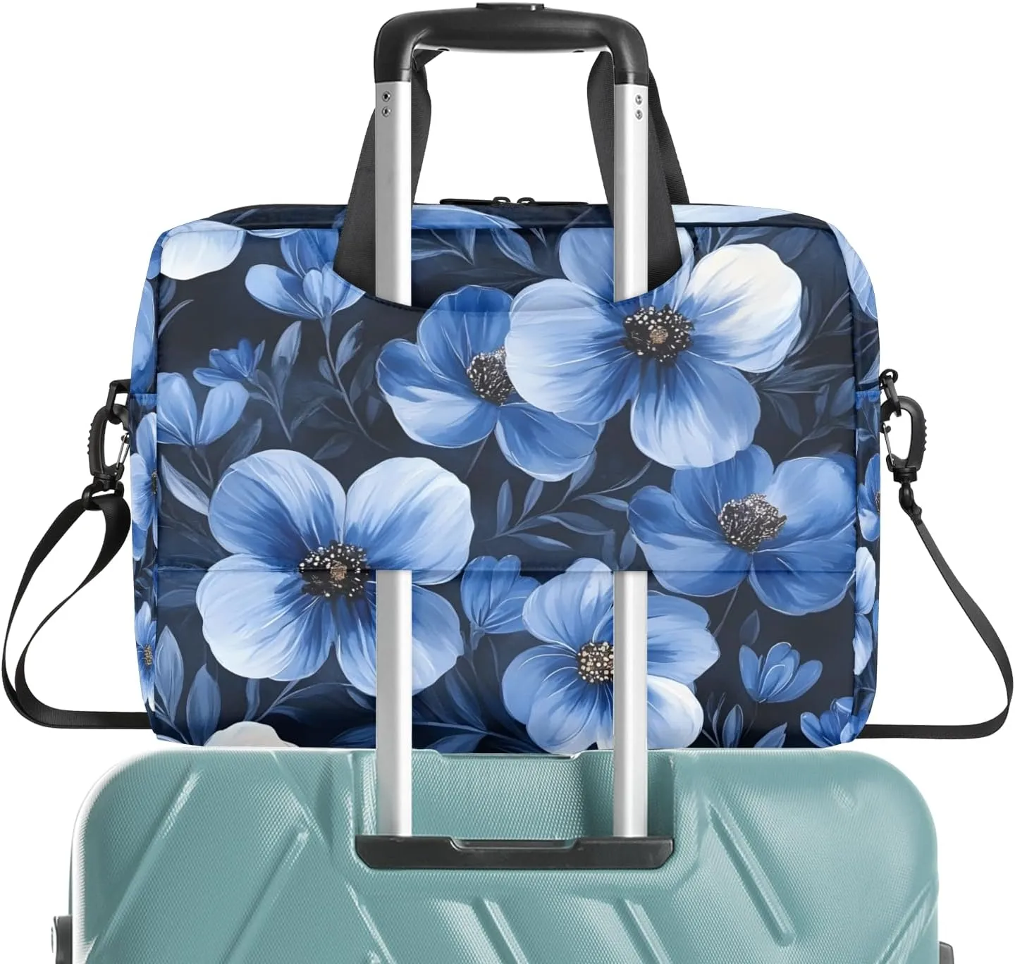 Blue Laptop Bag for 14 15 15.6 Inch, Waterproof Laptop Sleeve Case Computer Cover Carrying Bag Travel Work Briefcase Shoulder Bags