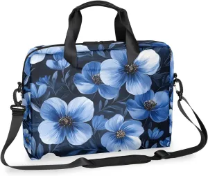 Blue Laptop Bag for 14 15 15.6 Inch, Waterproof Laptop Sleeve Case Computer Cover Carrying Bag Travel Work Briefcase Shoulder Bags