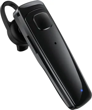 Bluetooth Headset - V5.0 Wireless Handsfree Earpiece Built-in Dual Mic Noise Cancelling, 10 Days Standby 16Hrs HD Talktime Ultralight Headset for iPhone Android Samsung Laptop(Black)