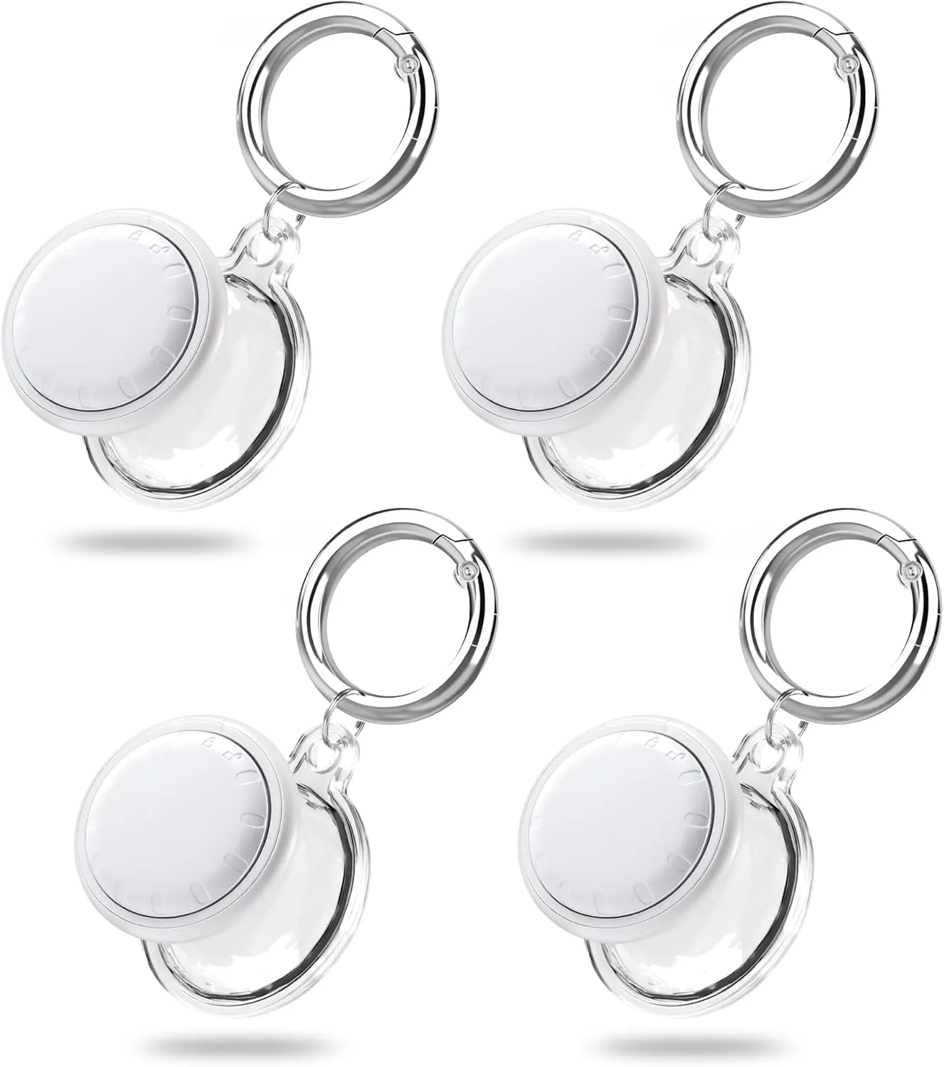 Bluetooth Tracker 2 Pack, Air Tag Alternatives Works with Apple Find My (iOS Only) Come with 2 PCS Waterproof Holders, Key Finder for Key, Handbag, Luggage, Over 1 Year Battery Life