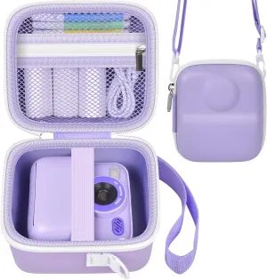 Boobowl Case for DUDUDRAGON/for Masterbee/for Cimizi Instant Camera, Kids Digital Cameras Storage as Christmas and Birthday Present for Print Papers, Colour Pen and Accessories (Bag Only)-Purple