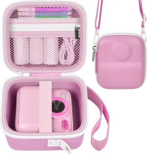 Boobowl Case for DUDUDRAGON/for Masterbee/for Cimizi Instant Print Camera, Kids Digital Cameras Storage as Christmas and Birthday Present for Print Papers, Colour Pen and Accessories (Bag Only)-Pink
