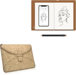 BoxWave Case Compatible with Huion Note - Quorky Pouch, Durable, Lightweight Cork Envelope Sleeve Cover