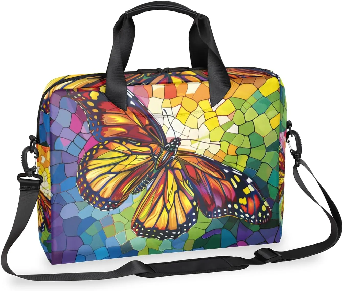 Butterfly Laptop Sleeve Case 14 15 15.6 inch, Butterfly Laptop Briefcase Shoulder Bag Waterproof Travel Computer Cover Carrying Bags