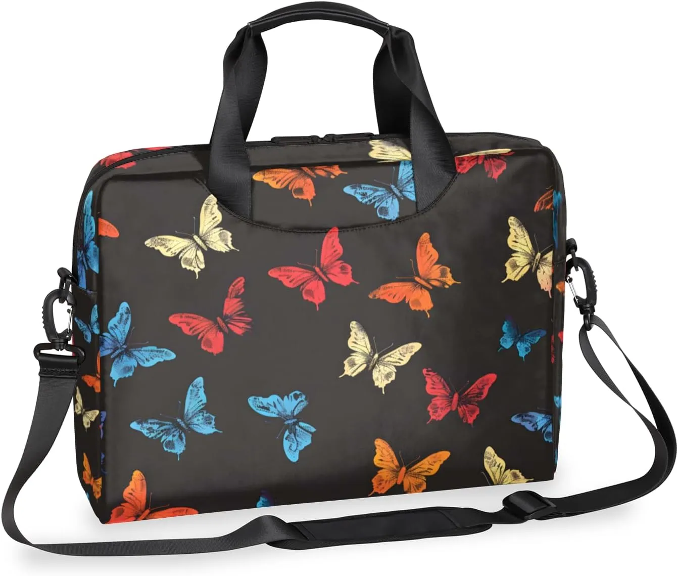 Butterflys Laptop Sleeve Case 14 15 15.6 inch, Butterflys Laptop Briefcase Shoulder Bag Waterproof Travel Computer Cover Carrying Bags