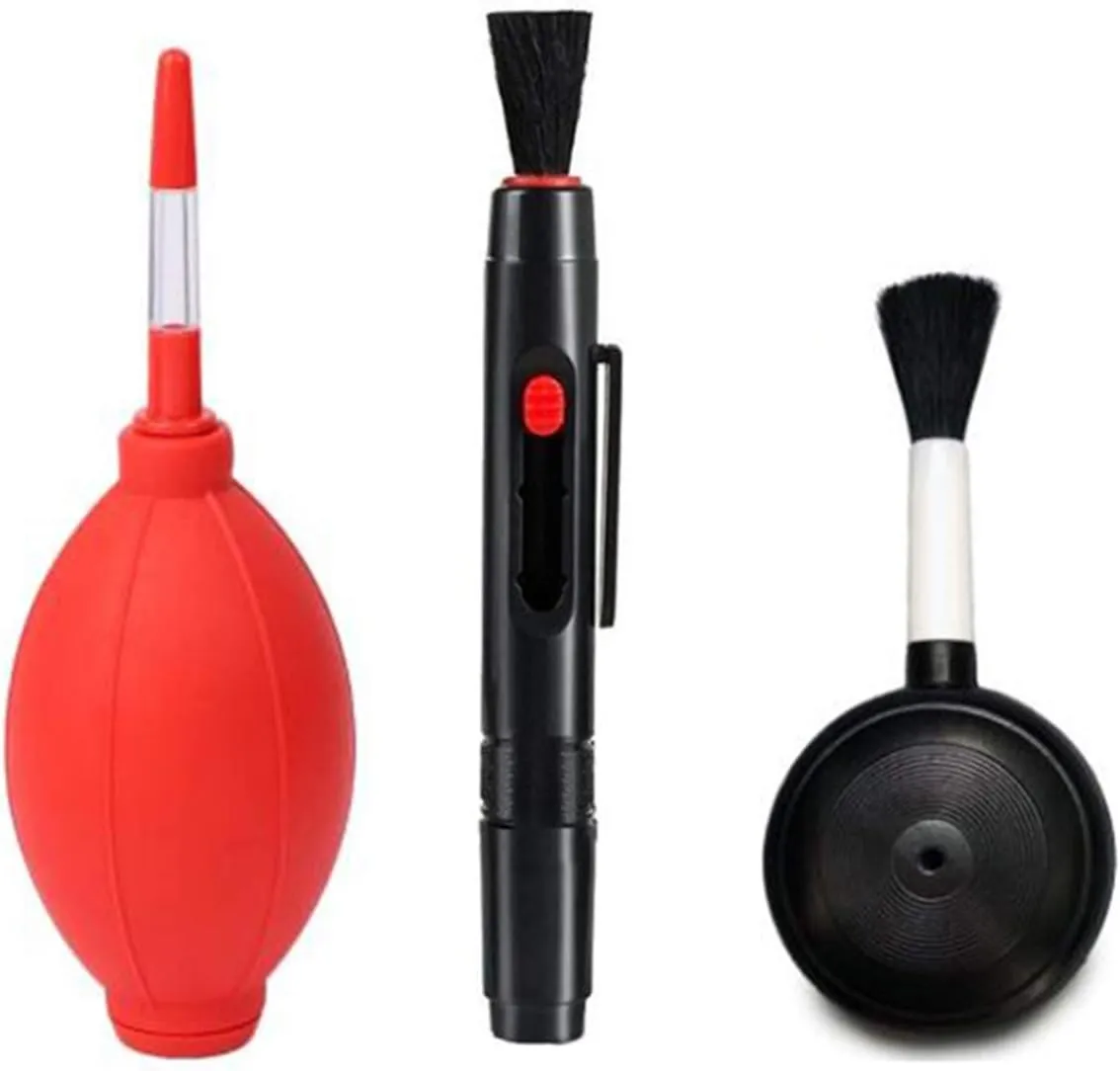 Camera Cleaning Kit, Electronics Cleaning Tools & Accessories Include Air Blower Pump, Lens Cleaner Pen and Dust Blower Cleaner with Brush for DSLR VCR DC Camera Lenses Telescope Filters Cleaning
