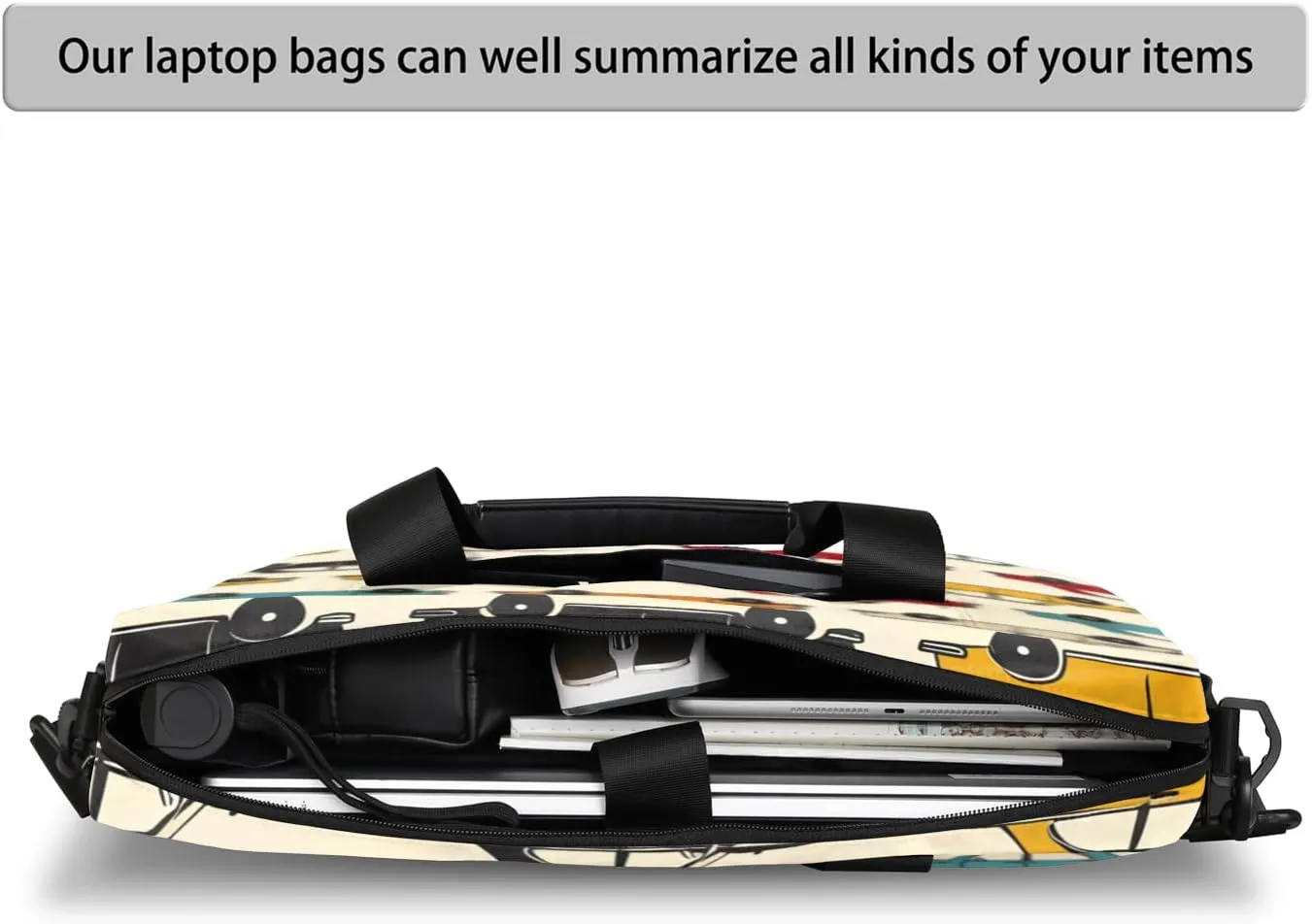 Cars Laptop Sleeve Case 14 15 15.6 inch, Cars Laptop Briefcase Shoulder Bag Waterproof Travel Computer Cover Carrying Bags