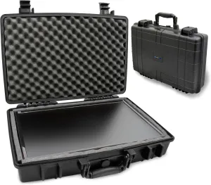 CASEMATIX Portable Monitor Case for 15.6" to 17" Gaming Monitors or Laptop Portable Screens, Impact Resistant Screen Cover with Padded Foam, Travel Case Fits Accessories for 15.6 to 17.3 Inch Screens