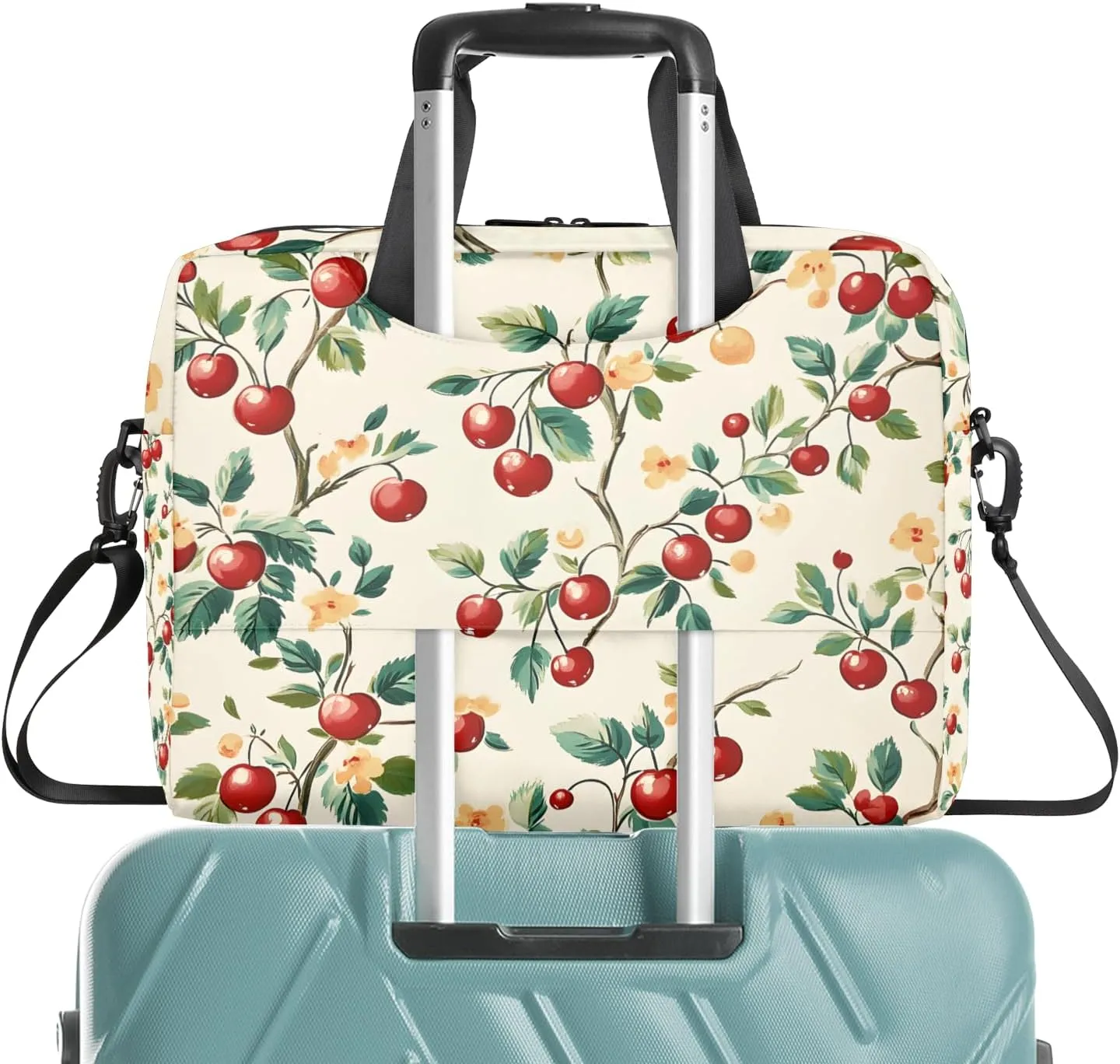 Cherry Laptop Bag for 14 15 15.6 Inch, Waterproof Laptop Sleeve Case Computer Cover Carrying Bag Travel Work Briefcase Shoulder Bags