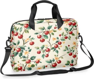 Cherry Laptop Bag for 14 15 15.6 Inch, Waterproof Laptop Sleeve Case Computer Cover Carrying Bag Travel Work Briefcase Shoulder Bags