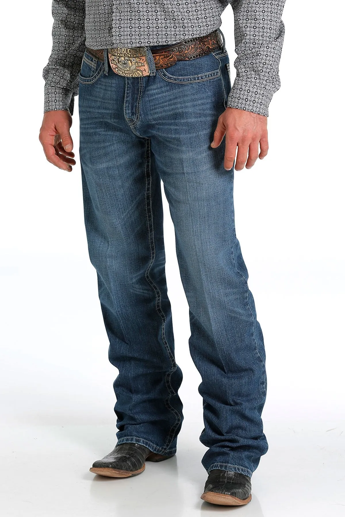 CINCH Grant Mid Rise Relaxed Denim Boot Cut Jeans