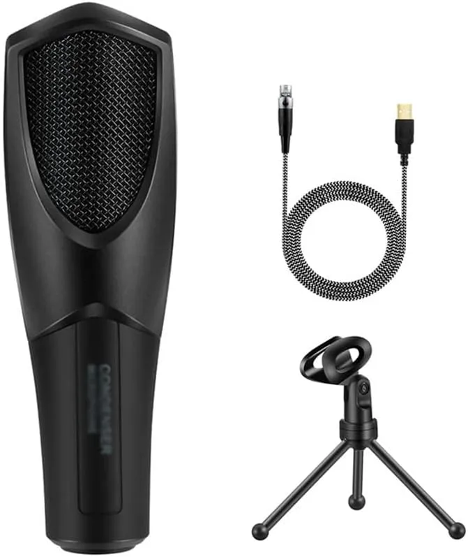 Condenser Recording Microphone with Tripod is Suitable for Computer Studio Microphone Vocal Game Streaming