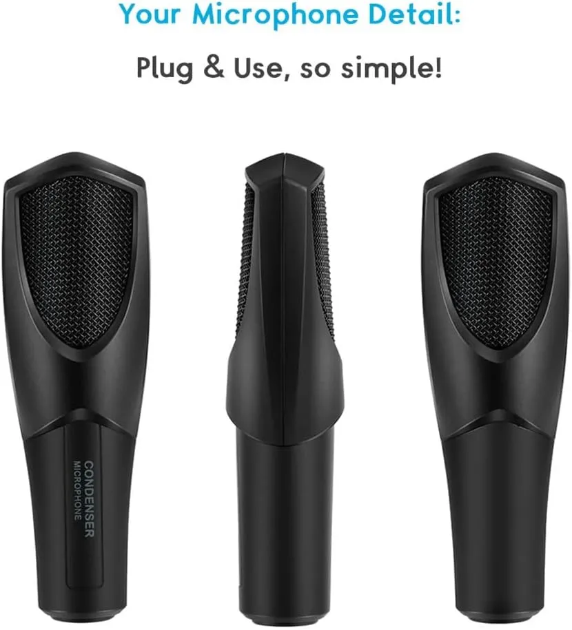 Condenser Recording Microphone with Tripod is Suitable for Computer Studio Microphone Vocal Game Streaming