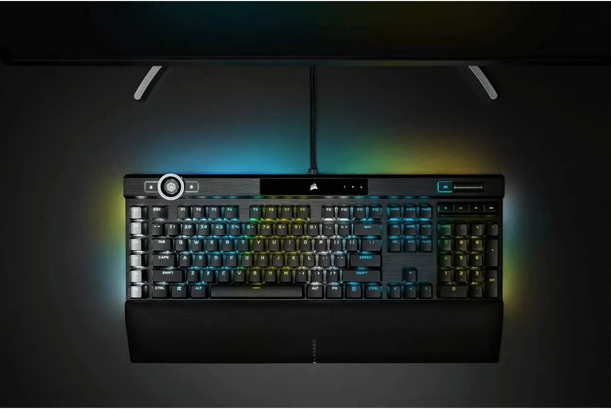 CORSAIR K100 RGB Mechanical Gaming Keyboard - CHERRY MX SPEED RGB Silver Keyswitches - PBT Double-Shot Keycaps - Elgato Stream Deck and iCUE Compatible - QWERTY NA Layout - Black