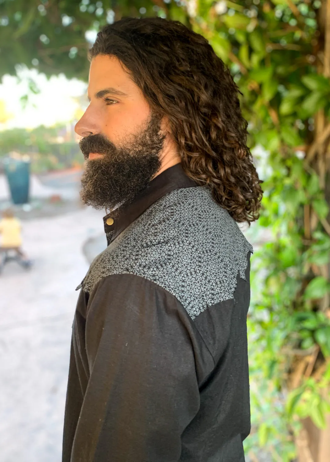Cowboy Shirt - Black/Grey Hexa