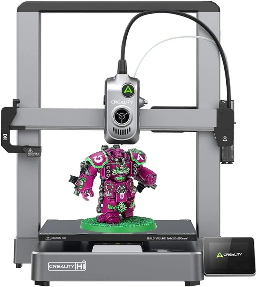 Creality Hi 3D Printer, Support Multi Color Printing Needs CFS, 500mm/s Max Speed 95% Pre-Assemble, XY Step-Servo Motor and Auto Leveling Build Volume 10.2410.2411.81 inch