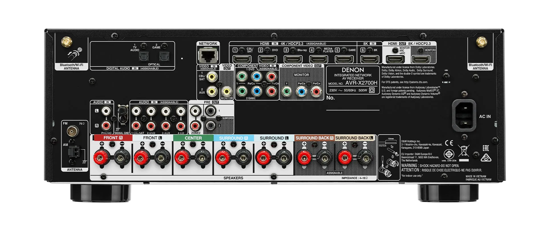DENON AVR-X2700H | 7.2CH 8K AV RECEIVER